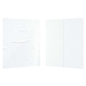 vidaXL Stranska stena zabavnega &scaron;otora 2 pcs Bela 200 x 195 cm