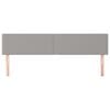 vidaXL Posteljno vzglavje 2 kosa svetlo sivo 90x5x78/88 cm blago