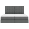 vidaXL Postelja s shranjevanjem Temno siva 180 x 200 cm Umjetno usnje