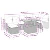 vidaXL Vrtna sedežna garnitura z blazinami 8-delna siv ratan/akacija