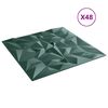 vidaXL Stenski paneli 48 kosov zeleni 50x50 cm XPS 12 m² ametist