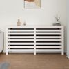 vidaXL Pokrov za radiator bela 169x19x84 cm trdna borovina