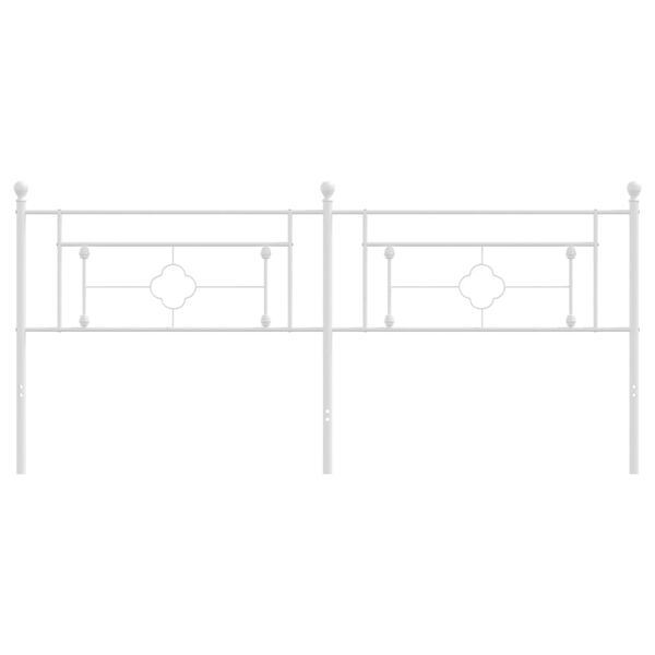 vidaXL Kovinsko vzglavje belo 193 cm