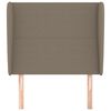 vidaXL Vzglavje z u&scaron;esi taupe 83x23x118/128 cm blago