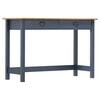 vidaXL Konzolna mizica Hill z 2 predaloma siva 110x45x74 cm borovina