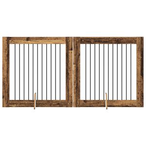 vidaXL Vrata za pse z stojali 2 pcs Star les 100 x 100 cm