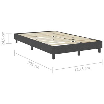 vidaXL Boxspring postelja temno siva iz blaga 120x200 cm