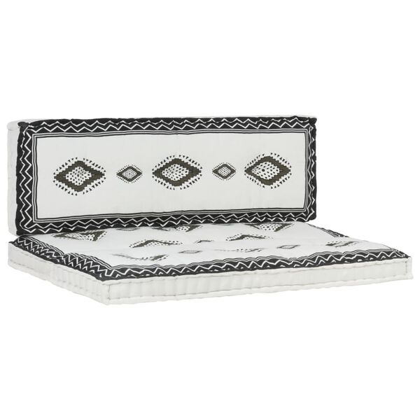 vidaXL Vrtna blazina za paleto komplet 2 kosa s potiskom