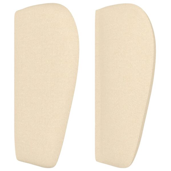 vidaXL Vzglavje z ušesi krem 203x23x78/88 cm blago