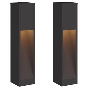vidaXL Sončna LED svetilka za pot 2 kos Toplo bela 18 x 18 x 80 cm