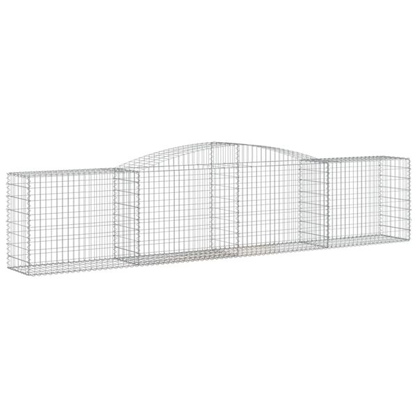 vidaXL Obokane gabion košare 9 kosov 400x50x80/100 cm cinkano železo