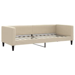 vidaXL Raztegljiva postelja krem 80x200 cm blago