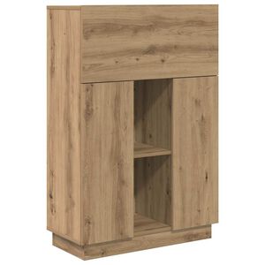 vidaXL Miza Umetni hrast Inženirski les 71.5 x 31.5 x 106.5 cm