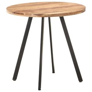 vidaXL Jedilna miza 80 cm trden akacijev les