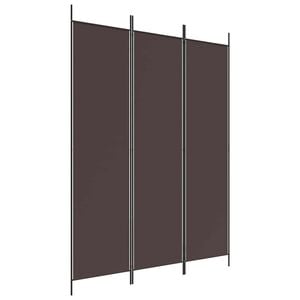 vidaXL Paravan 3-delni rjav 150x200 cm blago