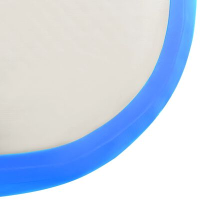 vidaXL Napihljiva gimnastična podloga s tlačilko 200x200x10 cm modra