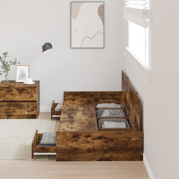 vidaXL Konstrukcija postelje Star les 100 x 200 cm Konstruiran les