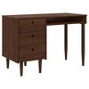 vidaXL Miza BILBAO Temni karamel 114 x 53 x 75 cm
