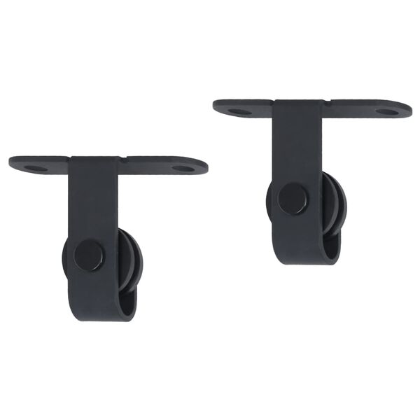 vidaXL Mini komplet za drsna vrata omare iz ogljikovega jekla 152 cm