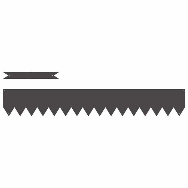 vidaXL Robovi trave 20 pcs Črna 100 x 0,05 x 20 cm Medenina