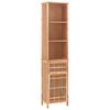 vidaXL Kopalni&scaron;ka omarica 42x29x182 cm trdna orehovina