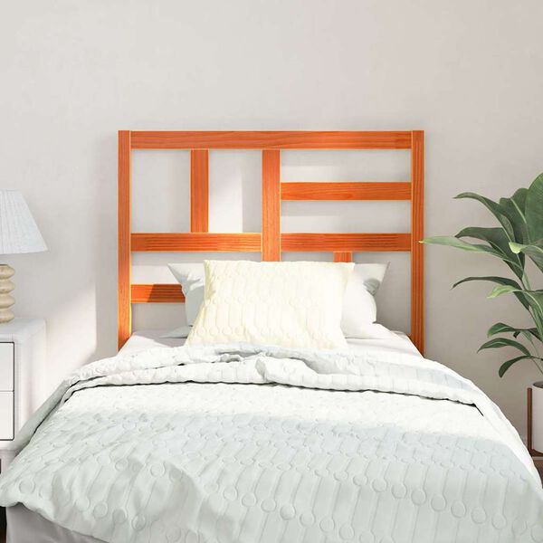 vidaXL Naslonjalo za posteljo Voskast rjav 105,5 x 4 x 104 cm