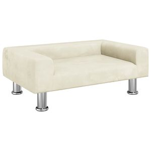vidaXL Otro&scaron;ki kavč krem 70x45x26,5 cm žamet