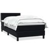 vidaXL Box spring postelja z vzmetnico črna 90x220 cm žamet
