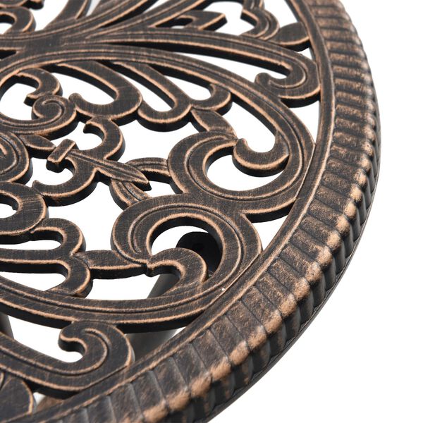 vidaXL Vrtnik Bistro Set 3 pcs Bronasta Aluminij