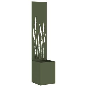 vidaXL Zaslon za zasebnost v vrtu Olivno zelena 32 x 32 x 150 cm
