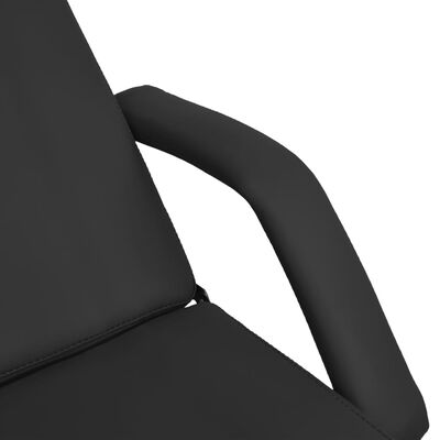 vidaXL Masažna miza črna 180x62x(87-112) cm