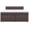 vidaXL Box spring postelja z vzmetnico temno rjava 180x200 cm blago
