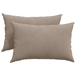 vidaXL Blazine za kavč 2 pcs Taupe 60 x 40 cm blago