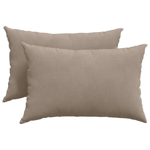 vidaXL Blazine za kavč 2 pcs Taupe 60 x 40 cm blago