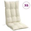 vidaXL Blazine za stole 6 kosov krem oxford tkanina