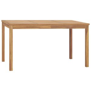 vidaXL Vrtna jedilna miza 140x80x77 cm trdna tikovina