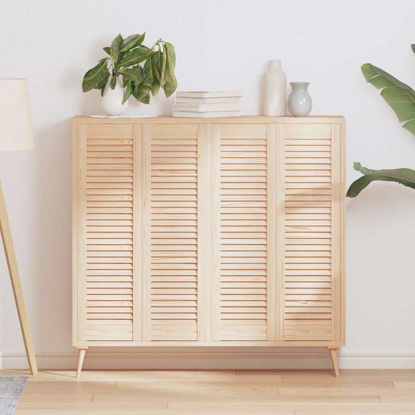 vidaXL Vrata za omarico z letvicami 4 kosi 99x29,5 cm trdna borovina