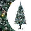 vidaXL Umestno božično drevo Zelena 180 cm PVC, jeklo in plastika