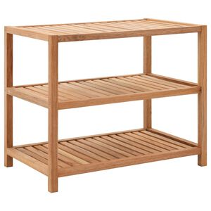 vidaXL Kopalni&scaron;ka polica iz trdne orehovine 65x40x55 cm