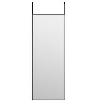 vidaXL Ogledalo za vrata črno 30x80 cm steklo in aluminij