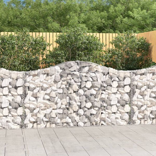 vidaXL Obokane gabion košare 8 kosov 200x30x100/120cm pocinkano železo