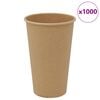 vidaXL Papirnate skodelice za kavo 1000 kosov 400 ml rjave barve