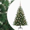 vidaXL Umetna božična jelka z bučko 150 cm 150 LED Toplo bela