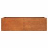 vidaXL Vrtna visoka greda rusty 160x80x45 cm corten jeklo