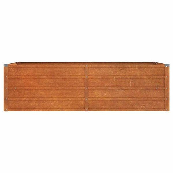 vidaXL Vrtna visoka greda rusty 160x80x45 cm corten jeklo