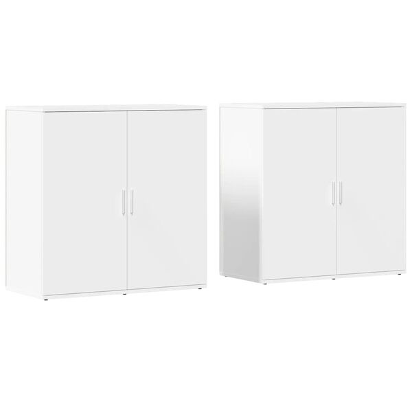vidaXL Komoda 2 kosa bela 79x38x80 cm inženirski les