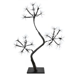 vidaXL LED božično drevo v obliki črke S 2 kos Črna 18 x 18 x 45 cm