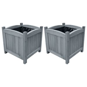 vidaXL Vrtna visoka greda 2 kosa 30x30x30 cm trden les jelke