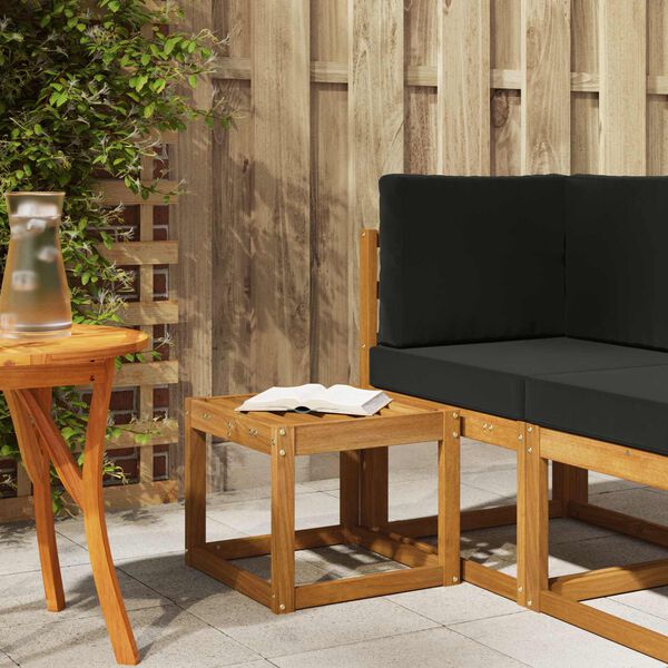 vidaXL Stolček klop Naravna 43 x 43 x 37 cm Masiven les akacije