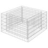 vidaXL Visoka greda gabion pocinkano jeklo 90x90x50 cm